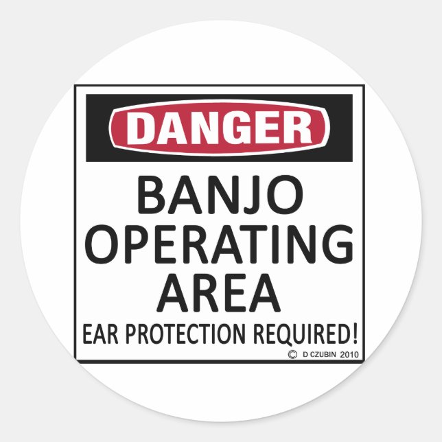 Adesivo Redondo Área operacional do Banjo (Frente)