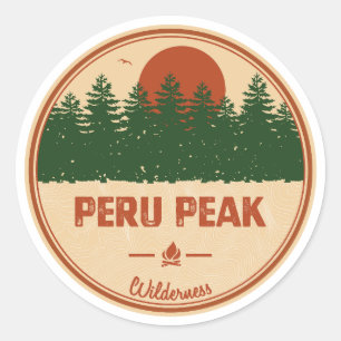 Adesivo Redondo Área Selvagem Peru Peak Vermont