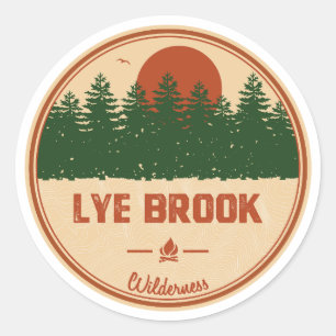 Adesivo Redondo Área Silvestre de Lye Brook Vermont