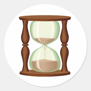 Adesivo Redondo Areia de ampulheta