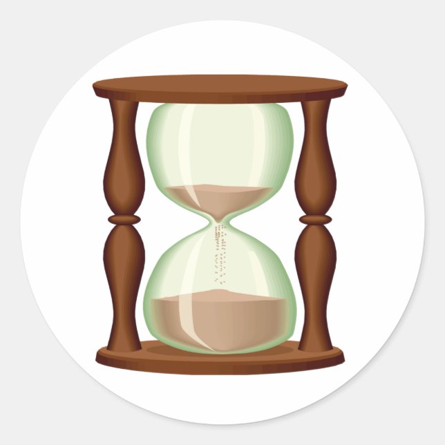 Adesivo Redondo Areia de ampulheta (Frente)