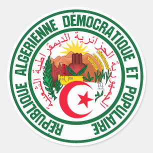 Adesivo Redondo Argélia Round Emblem