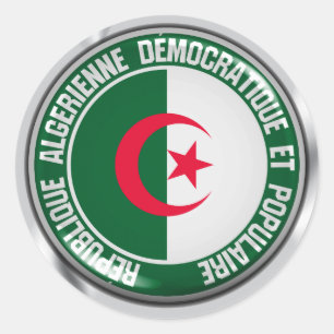Adesivo Redondo Argélia Round Emblem