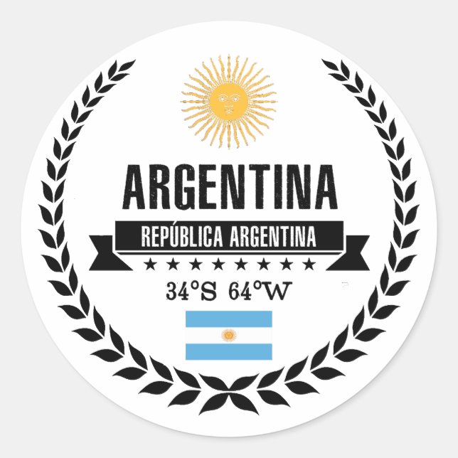 Adesivo Redondo Argentina (Frente)