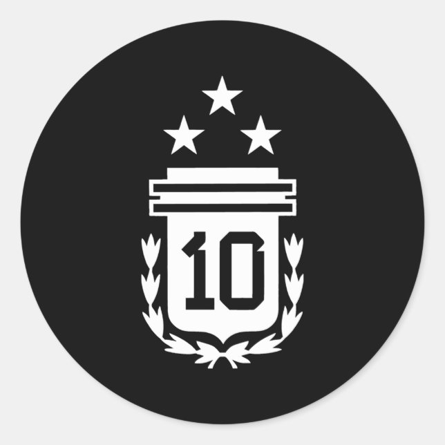 Adesivo Redondo Argentina 3 Estrelas Bandeira argentina 3 Estrelas (Frente)