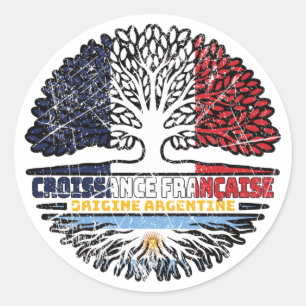 Adesivo Redondo Argentina argentina argentina - Francês argentino