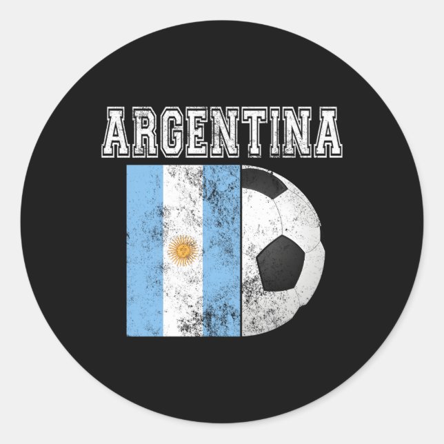 Adesivo Redondo Argentina Bandeira Futebol Futebol (Frente)