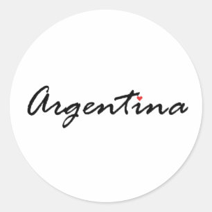 Adesivo Redondo Argentina, eu amo Argentina