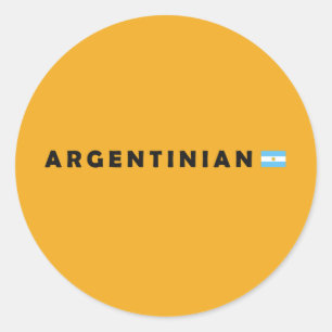 Adesivo Redondo Argentina, eu sou argentino