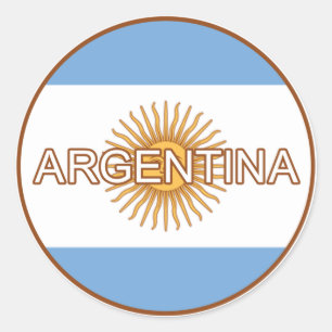 Adesivo Redondo Argentina Euro Sticker