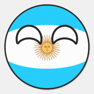 Adesivo Redondo Argentina Geeky de tensão engraçada Countryball