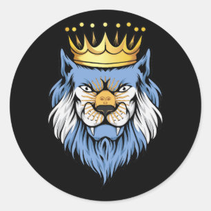 Adesivo Redondo Argentina Lion King Flag