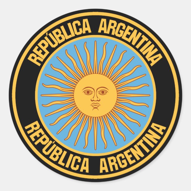 Adesivo Redondo Argentina Round Emblem (Frente)