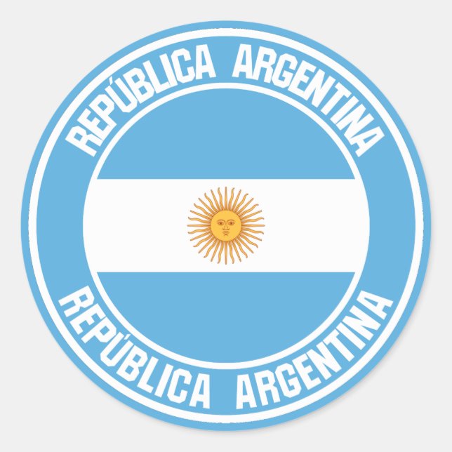 Adesivo Redondo Argentina Round Emblem (Frente)