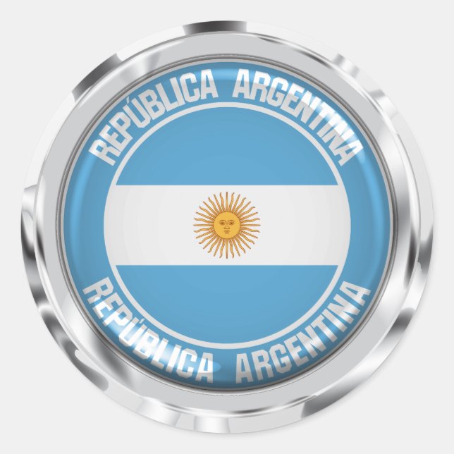 Adesivo Redondo Argentina Round Emblem (Frente)