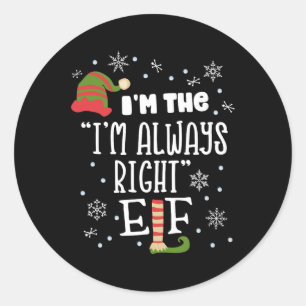 Adesivo Redondo Argue Elf Matching Family Group Natal T Xmas W