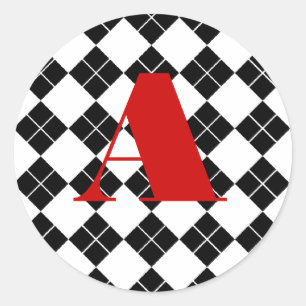 Adesivo Redondo Argyle Monograma