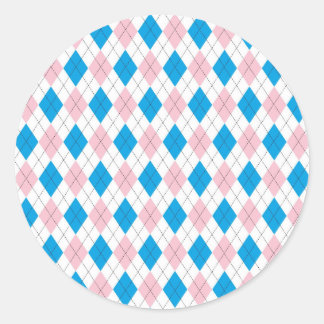 Adesivo Redondo Argyle Pattern