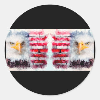 Adesivo Redondo ArhSalamander Watercolor USA Mug 3