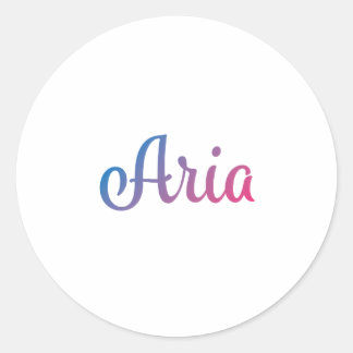 Adesivo Redondo Aria Na moda Cursive