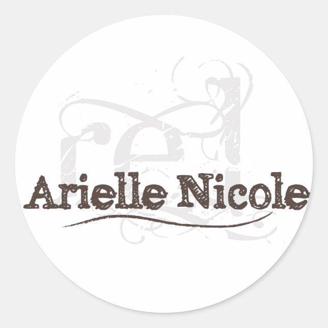 Adesivo Redondo Arielle Nicole Sticker (Frente)