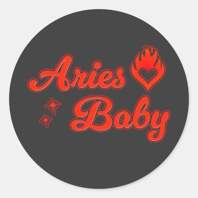 Adesivo Redondo Aries baby sticker (Frente)
