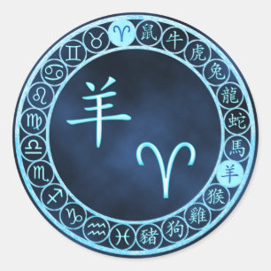 Adesivo Redondo Aries/Caprinos
