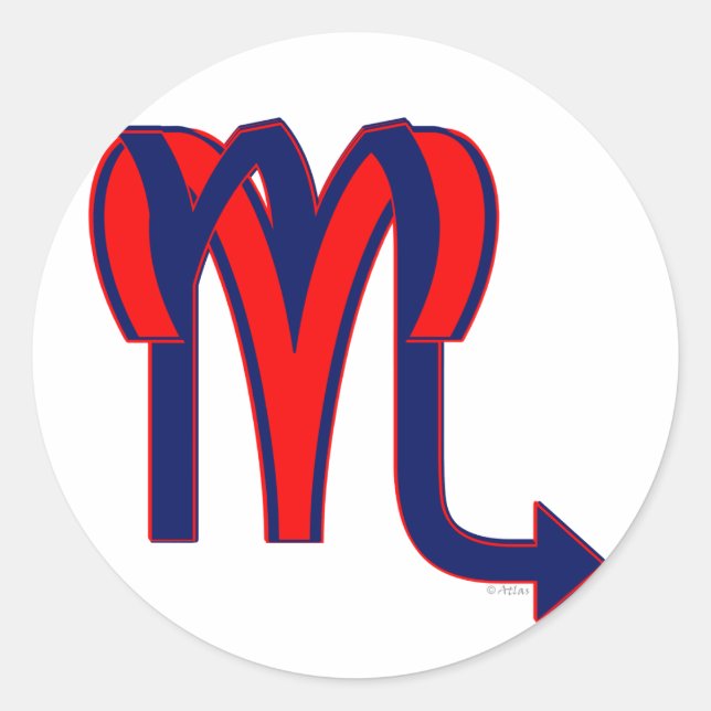Adesivo Redondo Aries & Scorpio (Frente)