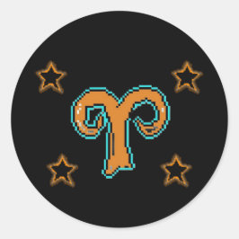 Adesivo Redondo ARIES Stars