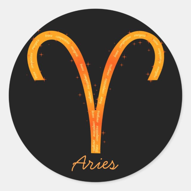 Adesivo Redondo Aries Sticker (Frente)