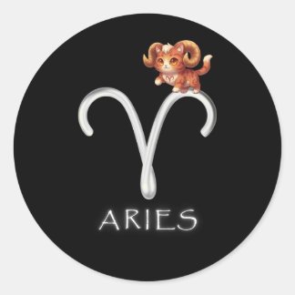 Adesivo Redondo Aries Sticker