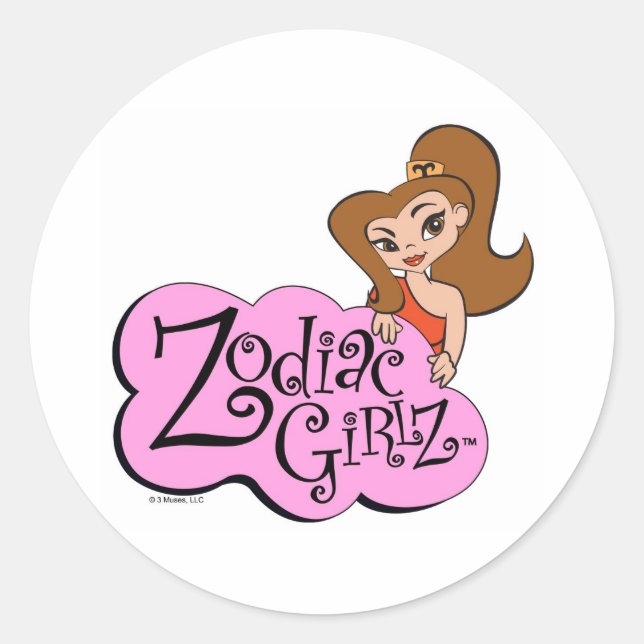 Adesivo Redondo Aries Stickers (Frente)