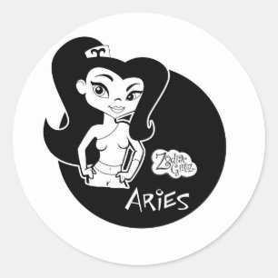 Adesivo Redondo Aries Stickers