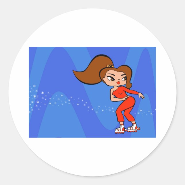 Adesivo Redondo Aries Stickers (Frente)