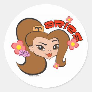 Adesivo Redondo Aries Stickers