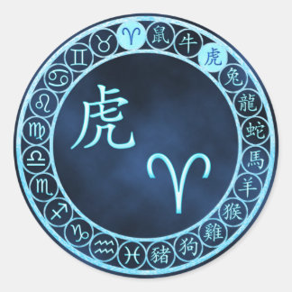 Adesivo Redondo Aries/Tigre