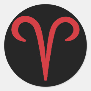 Adesivo Redondo ARIES Zodiac Março abril Astrologia Partido Zodiac