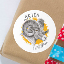 Aries Zodilogy Bighorn Ram Animal art