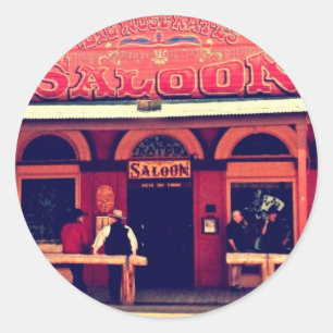 Adesivo Redondo Arizona de Saloon Tombstone do Big Nose Kate