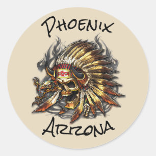 Adesivo Redondo Arizona do Chefe Bones Phoenix