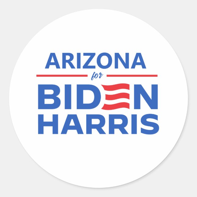 Adesivo Redondo Arizona para Biden Harris (Frente)