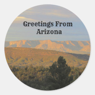 Adesivo Redondo Arizona Saudações Paisagem FotoNorte Deserto