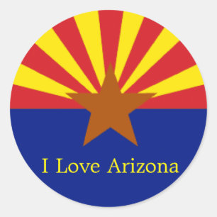 Adesivo Redondo Arizona State Sticker