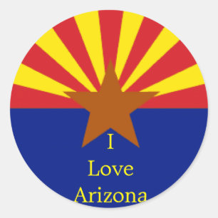 Adesivo Redondo Arizona State Sticker