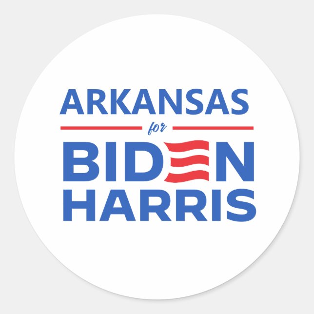 Adesivo Redondo Arkansas para Biden Harris (Frente)