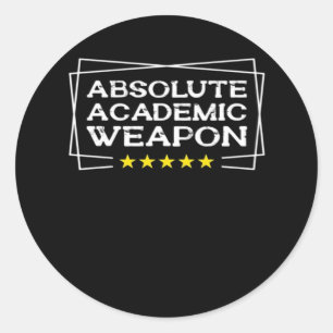 Adesivo Redondo Arma Acadêmica Absoluta Enchimento Clássico
