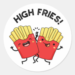 Adesivo Redondo Arma de Amigo Engraçado Alto Fries