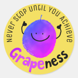 Adesivo Redondo Arma de Uva Positiva - Alcançar a Utilidade