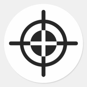 Adesivo Redondo Arma dos Crosshairs