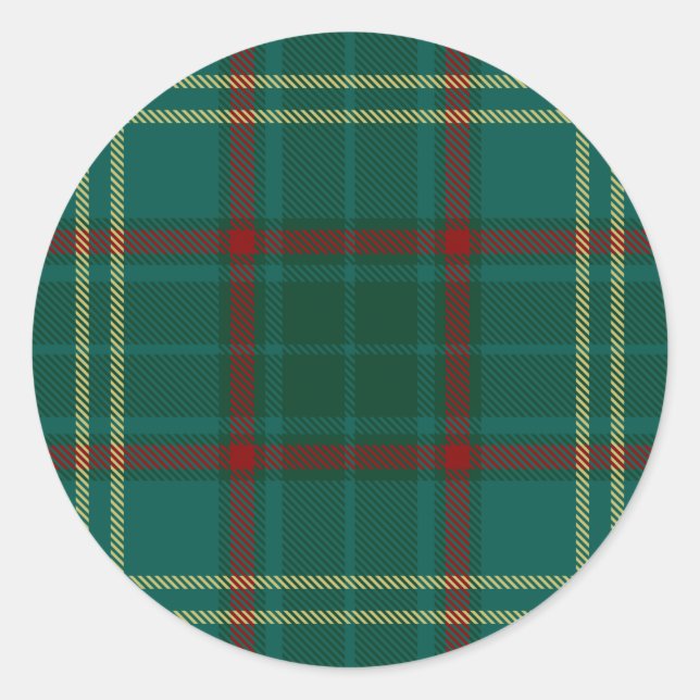 Adesivo Redondo Armagh County Irish Tartan (Frente)